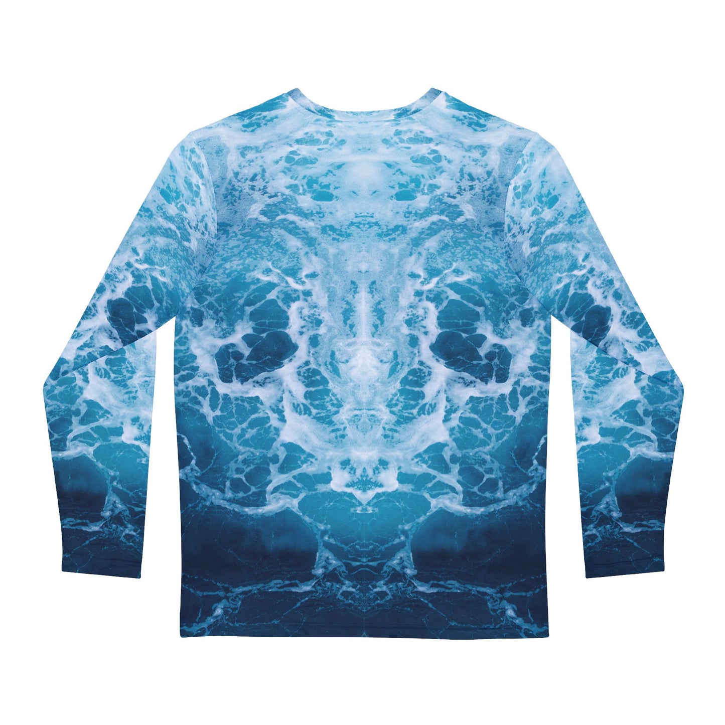 A Performance Shirt - Ocean Wave with Blue Marlin Design for Ocean Reef Fishing Team